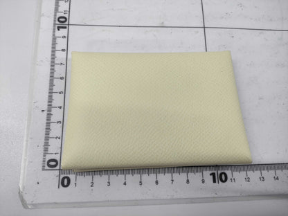 HERMES Calvi Duo Jaune Milton W Stamp Card Case/Pass Case/Business Card Holder