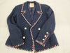 CHANEL Tweed Jacket Navy Size 38 Jacket