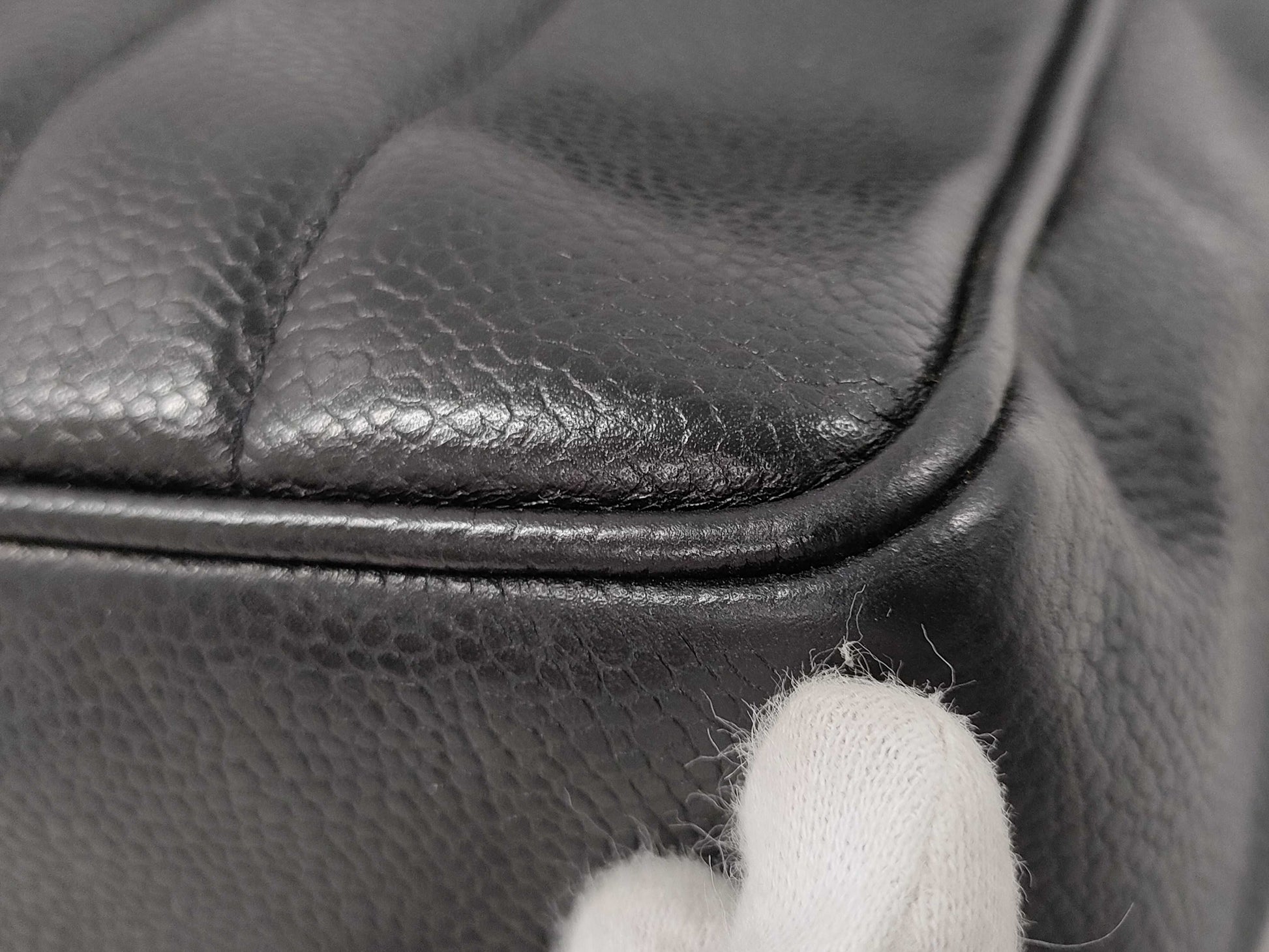 CHANEL Mademoiselle Caviar Leather Chain Shoulder Bag, Black