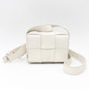 BOTTEGA VENETA Maxi Intrecciato Candy Cassette Leather Shoulder Bag in White