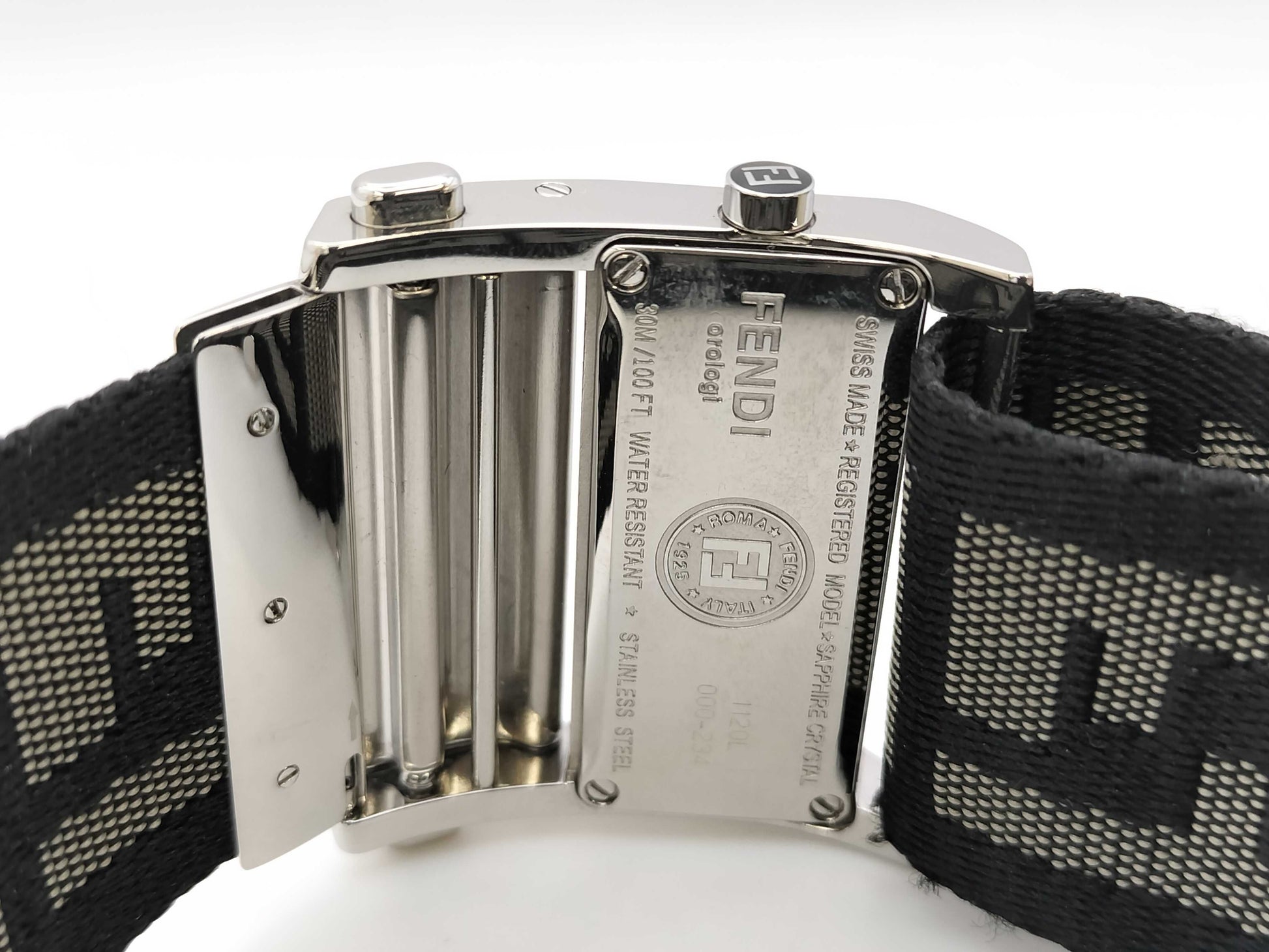 FENDI Zucca Logo Watch 1120L 000-234 Quartz Men's Watch