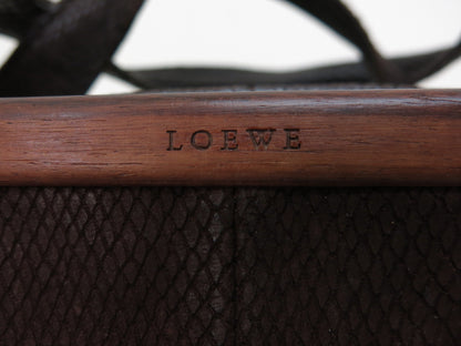 LOEWE LOEWE 3-piece genuine crocodile and nappa leather tote bag, second clutch, shoulder bag, tote bag