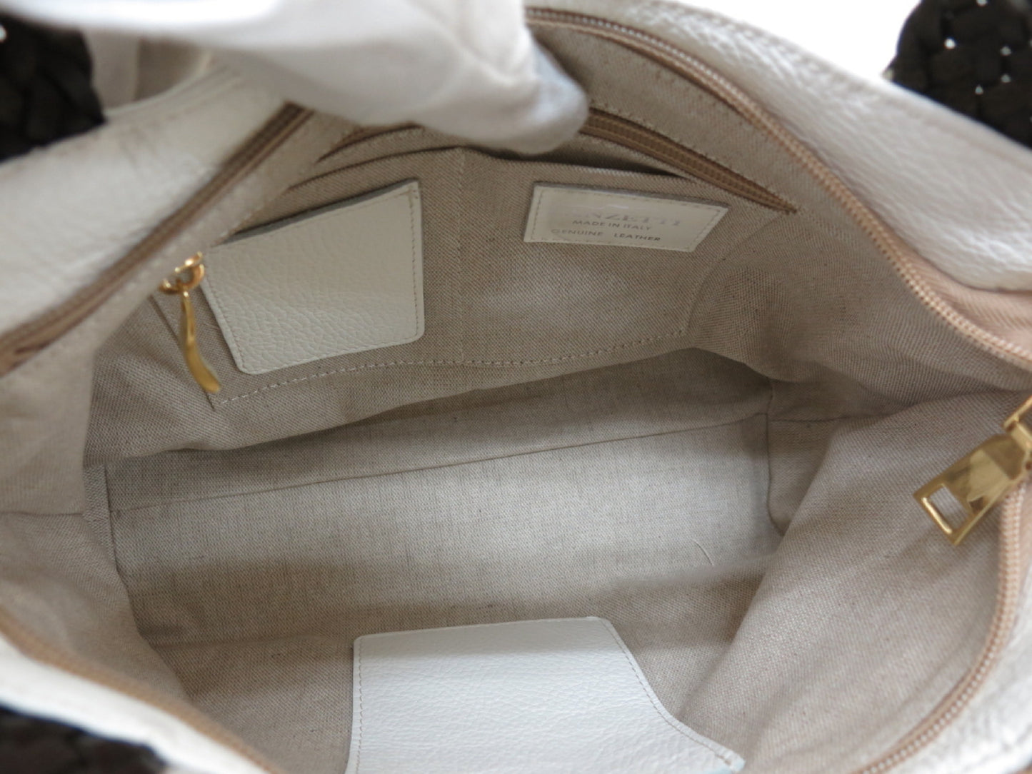 LANZETTI Leather Tote Bag, 3-Piece Mountain Tote Bag