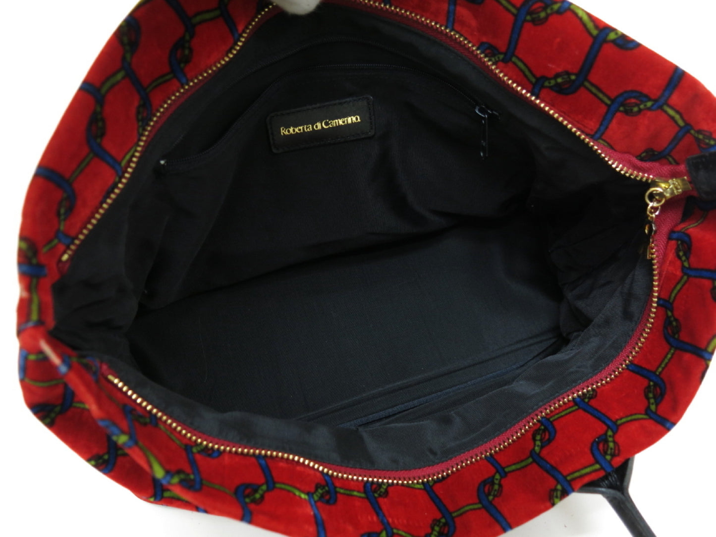 Roberta di Camerino Leather and Nylon Tote Handbag, 4-Piece Tote Bag