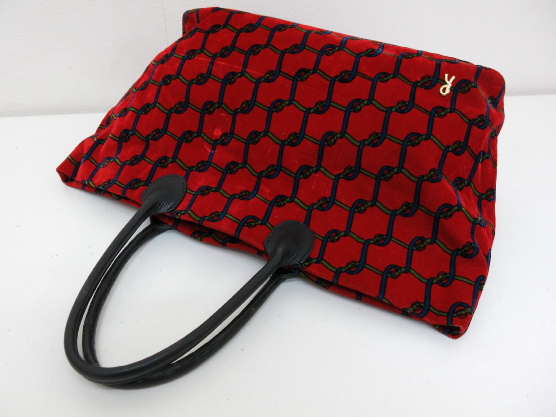 Roberta di Camerino Leather and Nylon Tote Handbag, 4-Piece Tote Bag