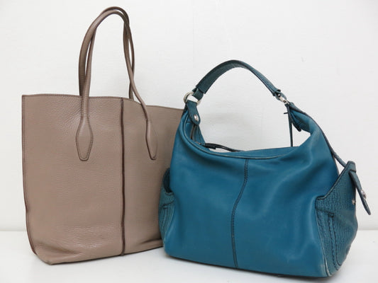 TODS Leather Tote Handbag, 2-Piece Mountain Tote Bag