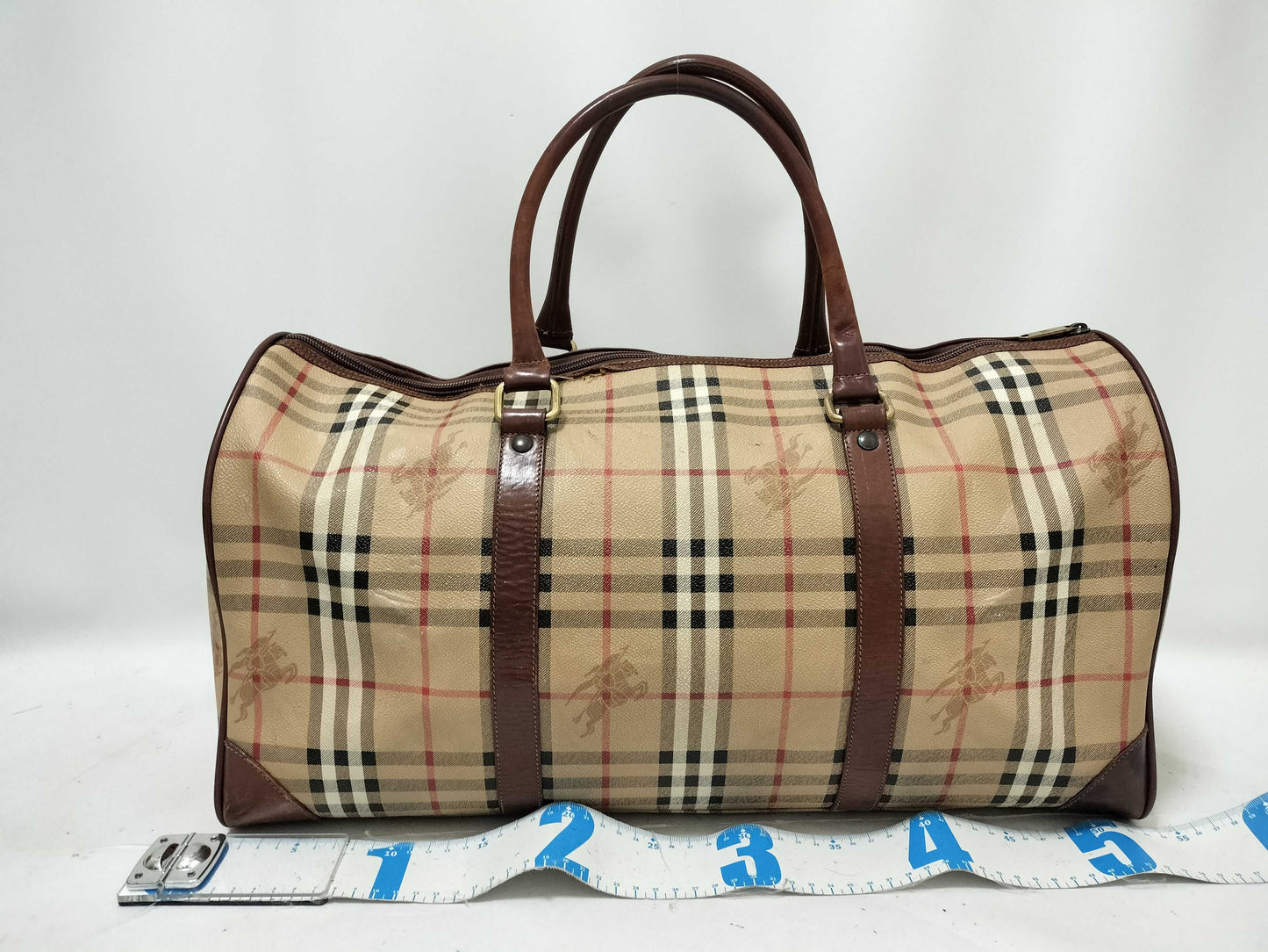 Burberrys Nova Check Boston Bag