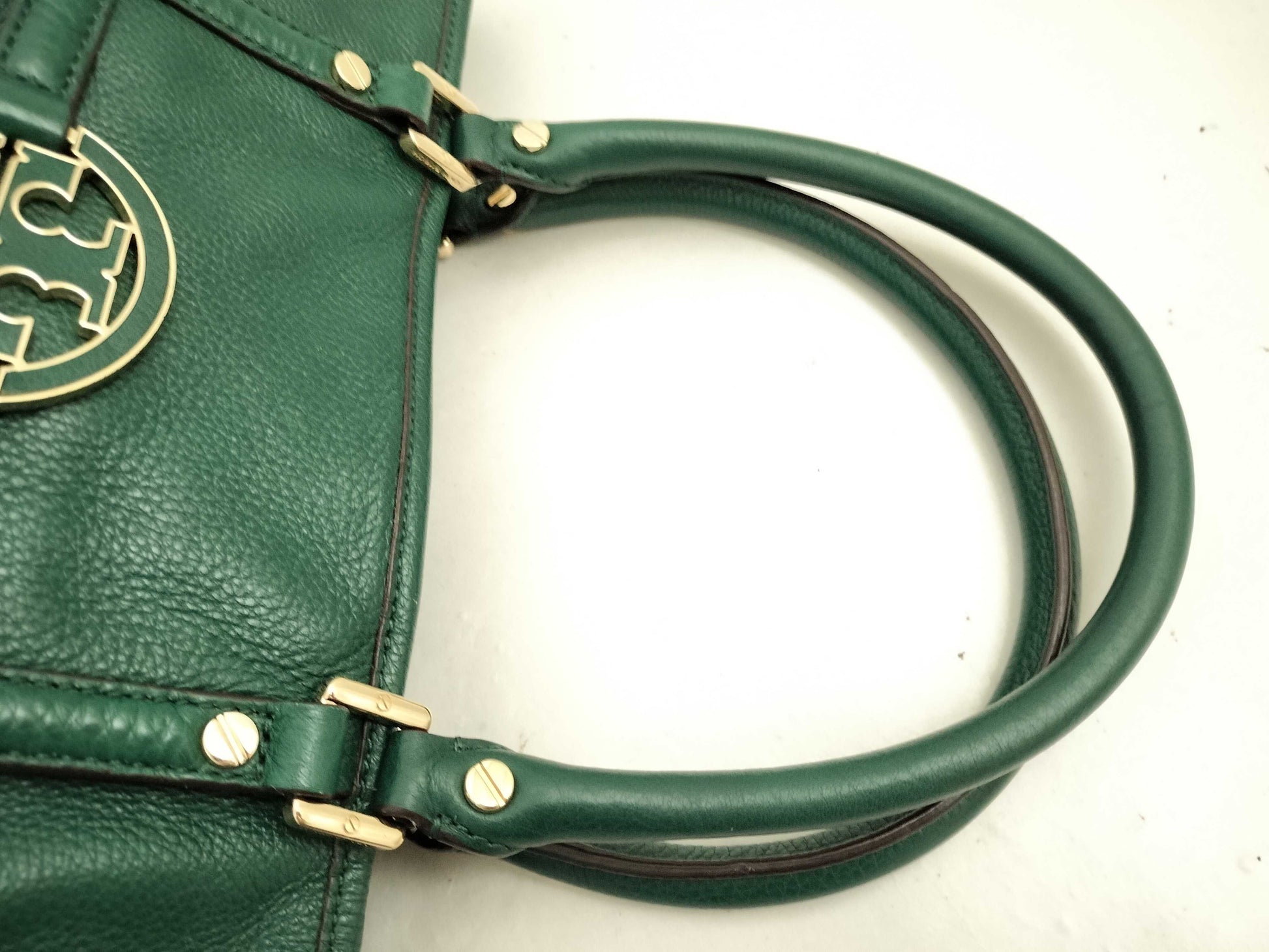 Tory Burch 2-Way Leather Tote Bag in Green