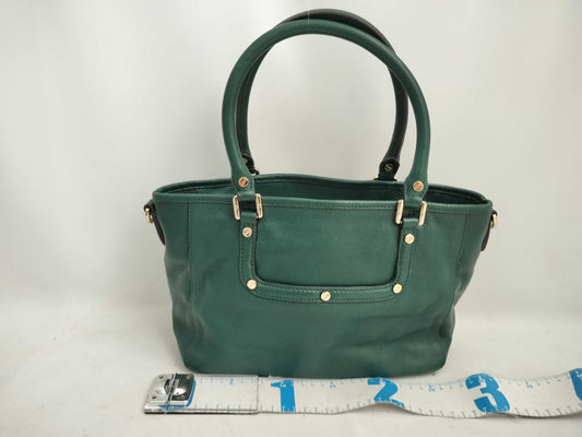 Tory Burch 2-Way Leather Tote Bag in Green