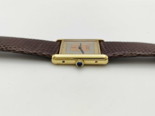 Cartier Must Tank LM Manual Winding 6223819 Trinity Dial Manual Winding Women's Watch