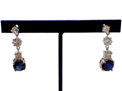 S0.99ct D0.53ct / S1.16ct D0.53ct K18WG 2.9g Earrings 