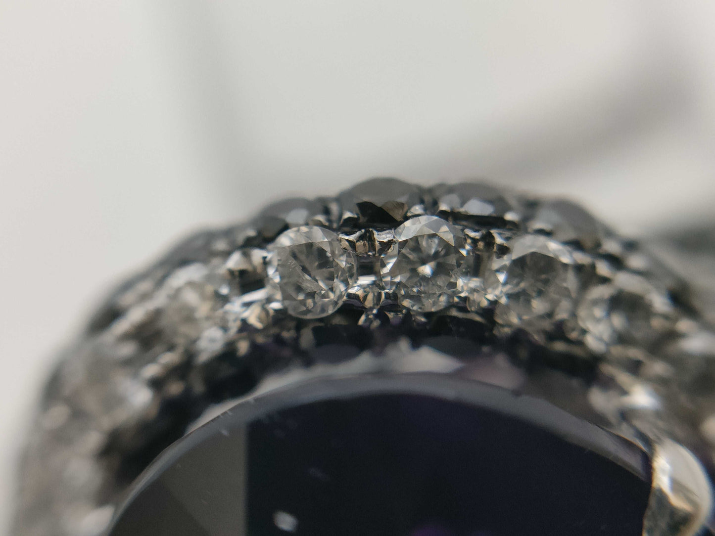 AM11.981ct, Colored Stone 0.02ct, D3.65ct, K18WG 12.7g Ring 