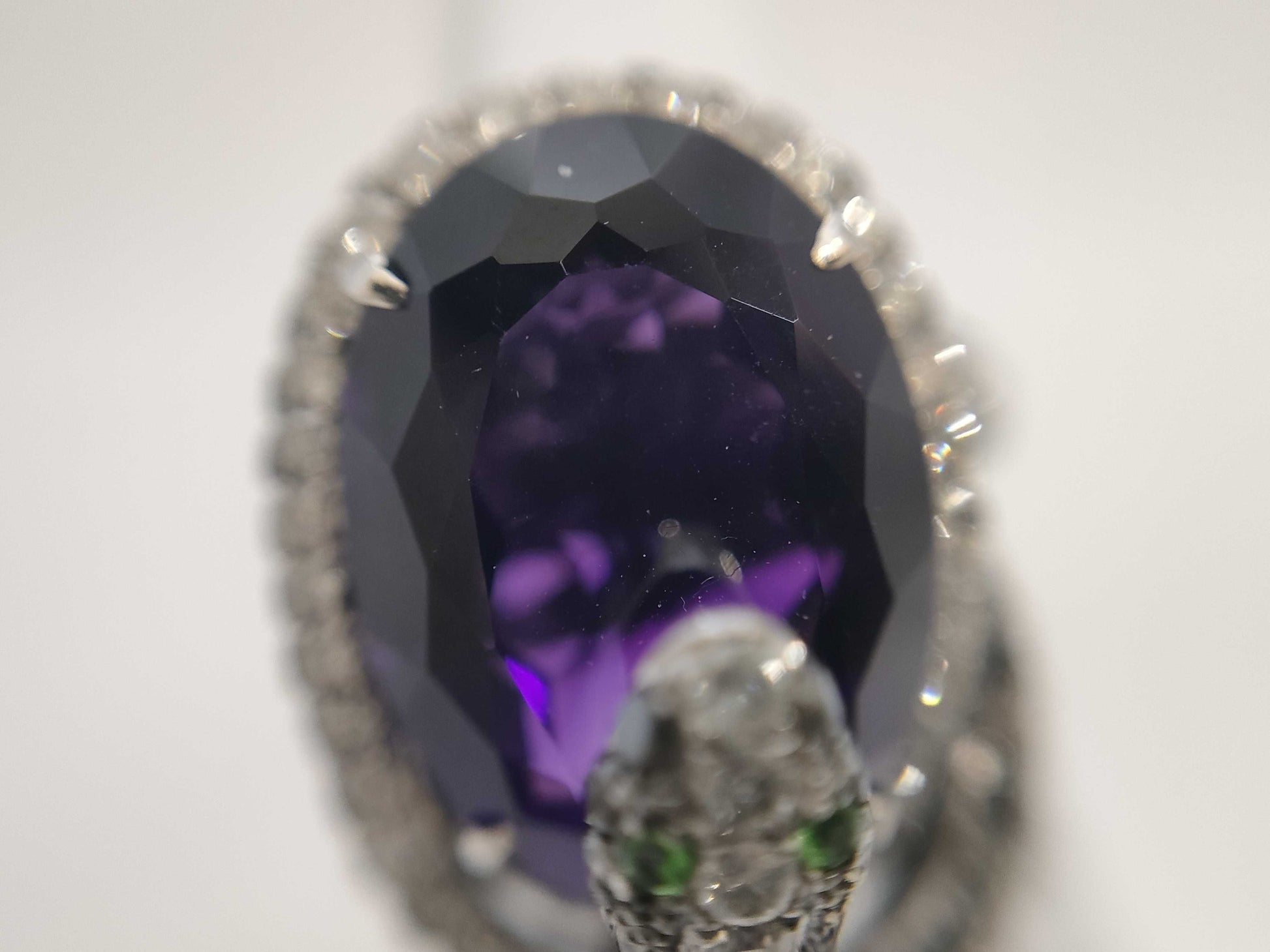 AM11.981ct, Colored Stone 0.02ct, D3.65ct, K18WG 12.7g Ring 