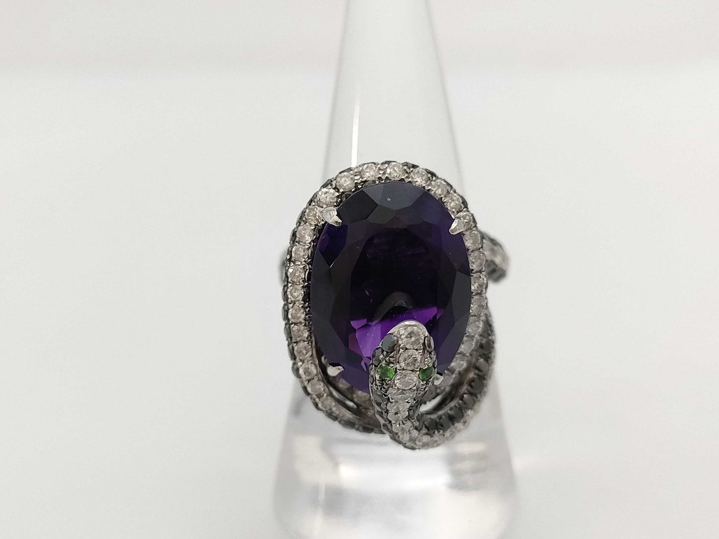 AM11.981ct, Colored Stone 0.02ct, D3.65ct, K18WG 12.7g Ring 