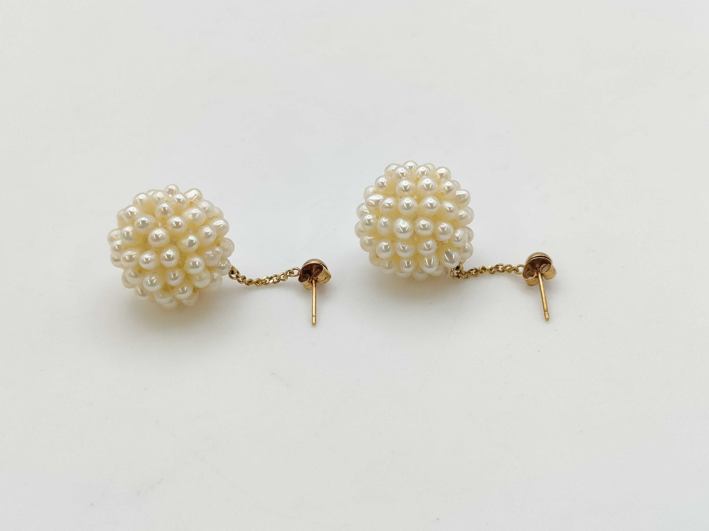 Semi-round pearl, diameter approx. 2.2-2.9mm, 18K gold, 12.3g, other accessories 
