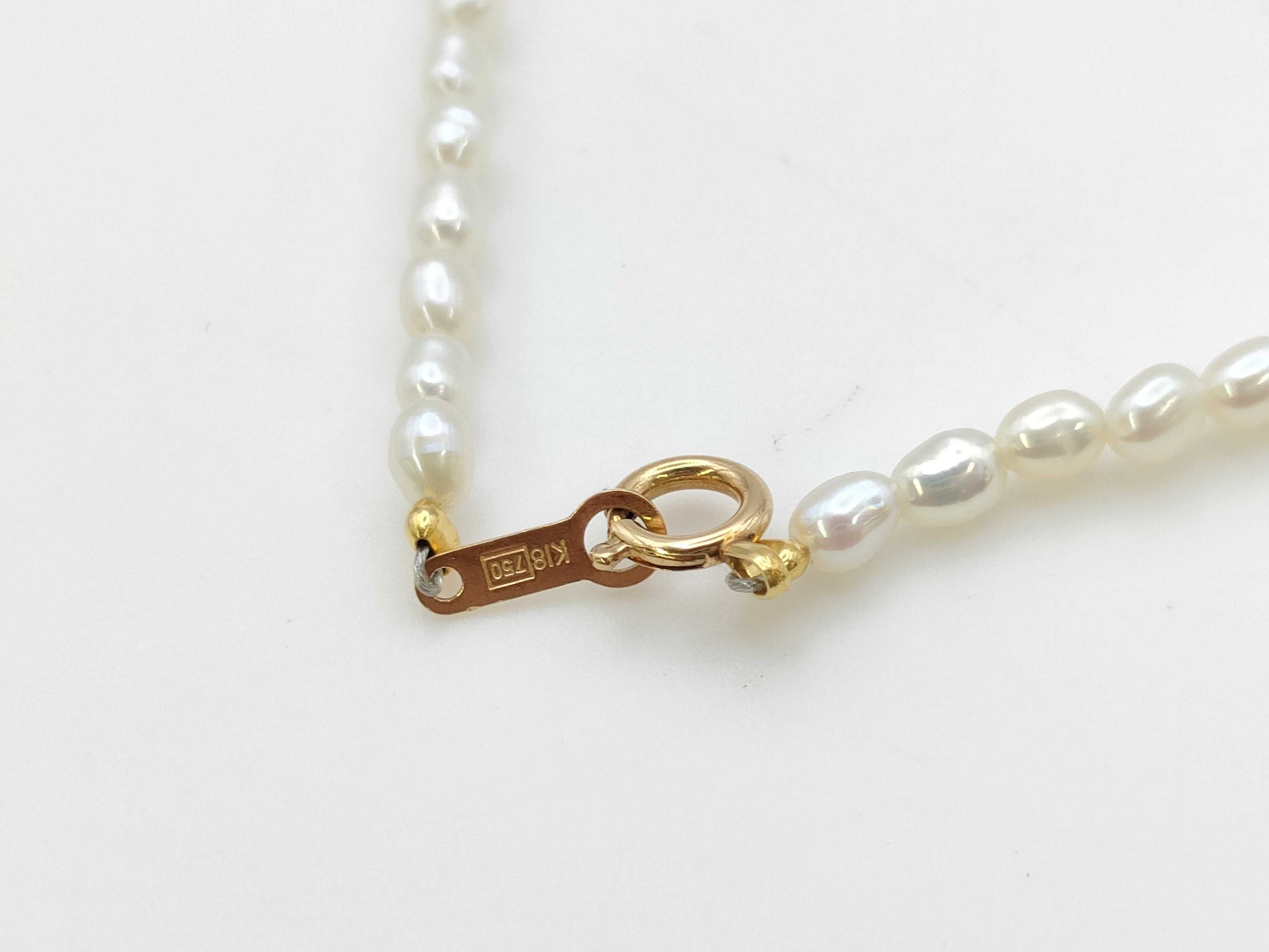 Semi-round pearl, diameter approx. 2.2-2.9mm, 18K gold, 12.3g, other accessories 