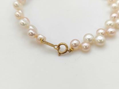 Semi-Round Pearl Diameter: Approx. 5.4-6.1mm, 18K Gold, 8.8g, Bracelet/Bangle 
