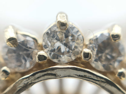 Empty Diamond 14K Gold Ring 