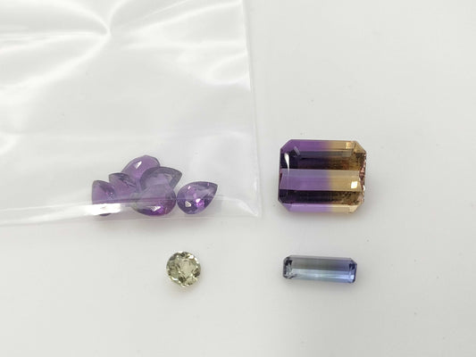Diaspore 0.485ct AM 2.97ct Ametrine 6.19ct Bicolor Zoisite 1.25ct Colored Stones Loose