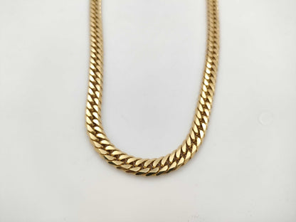6-sided double 18K gold 100.1g necklace 