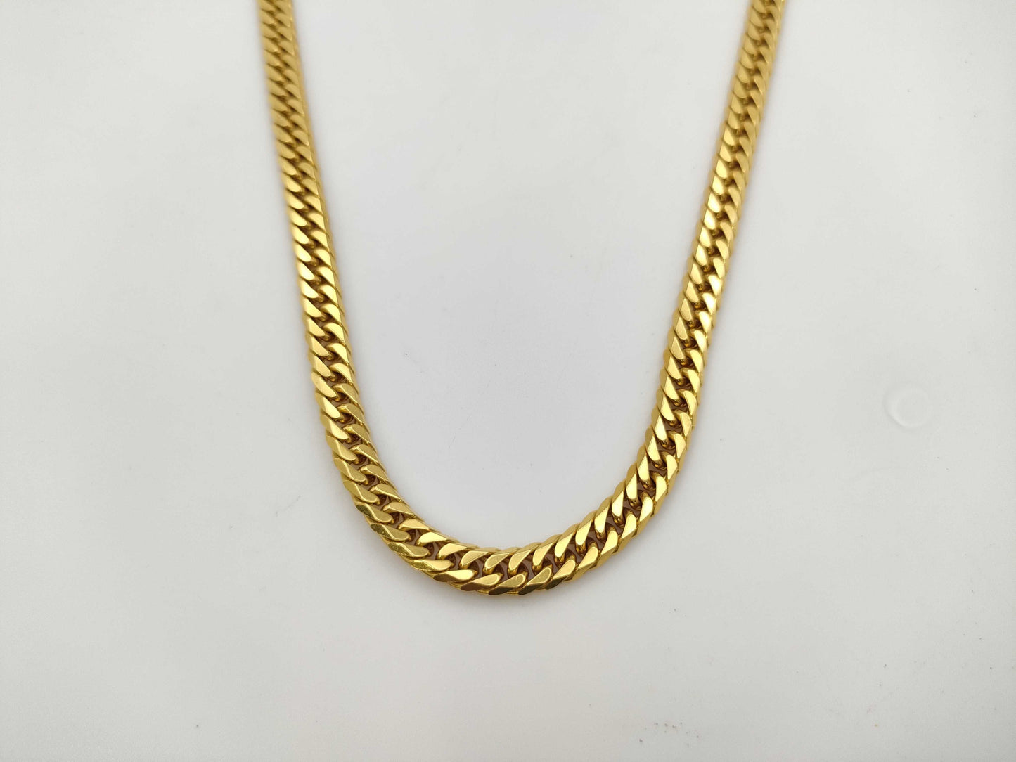 6-sided double 18K gold 18k gold 50.3g necklace 