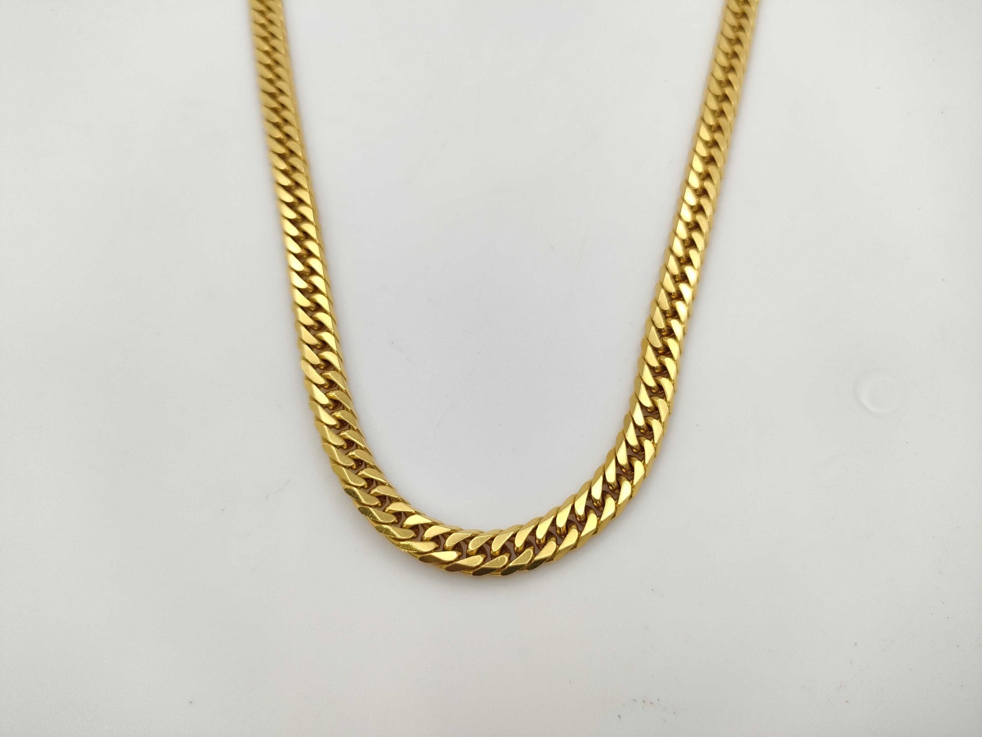 6-sided double 18K gold 18k gold 50.3g necklace 
