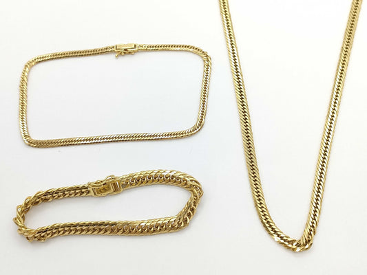 8-sided triple 18K gold 6.6g / 12-sided triple 18K gold 25.5g / 16-sided triple 18K gold 18.6g Necklace 