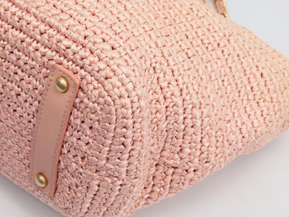 CHANEL Raffia Chain Tote 10 Series Shoulder Bag