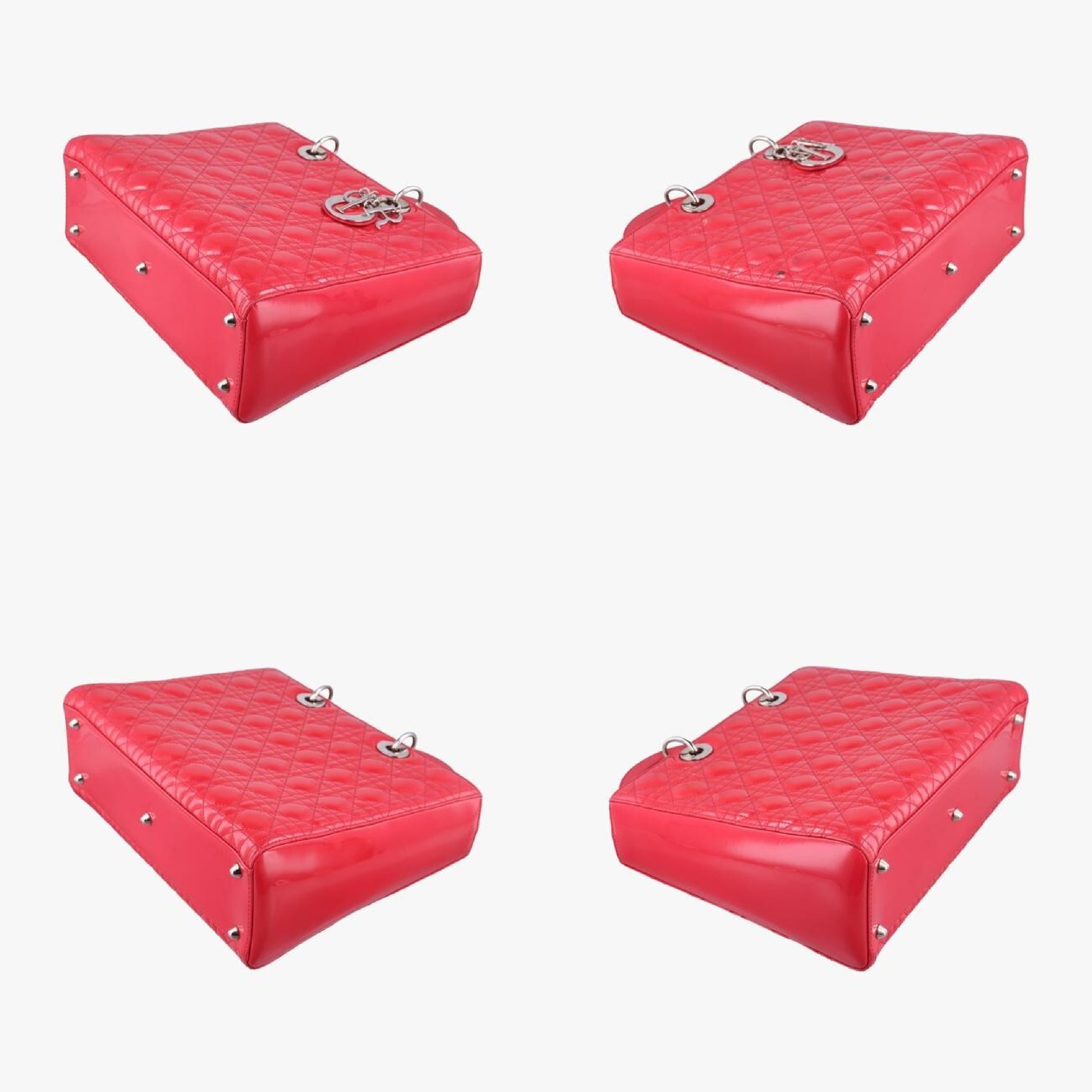 Dior Lady Dior Red Patent 15-BO-0193 Shoulder Bag