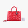Dior Lady Dior Red Patent 15-BO-0193 Shoulder Bag