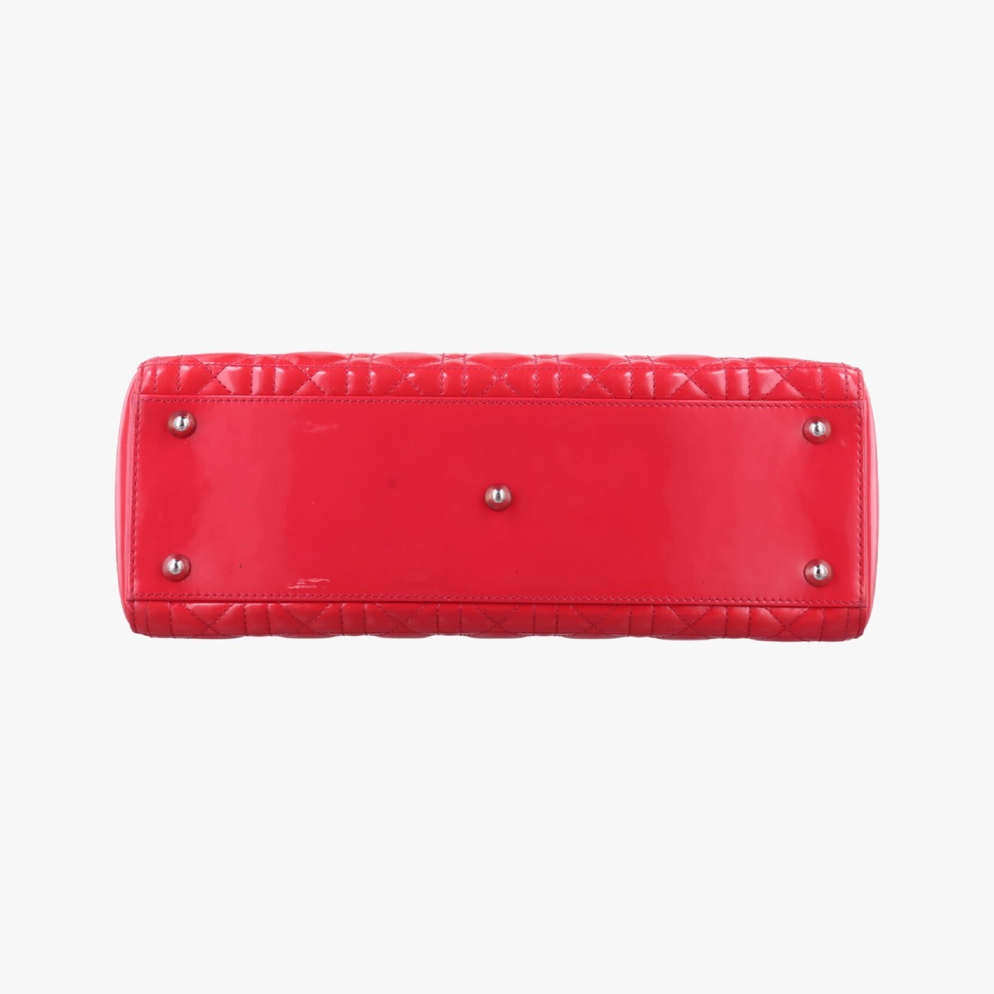 Dior Lady Dior Red Patent 15-BO-0193 Shoulder Bag