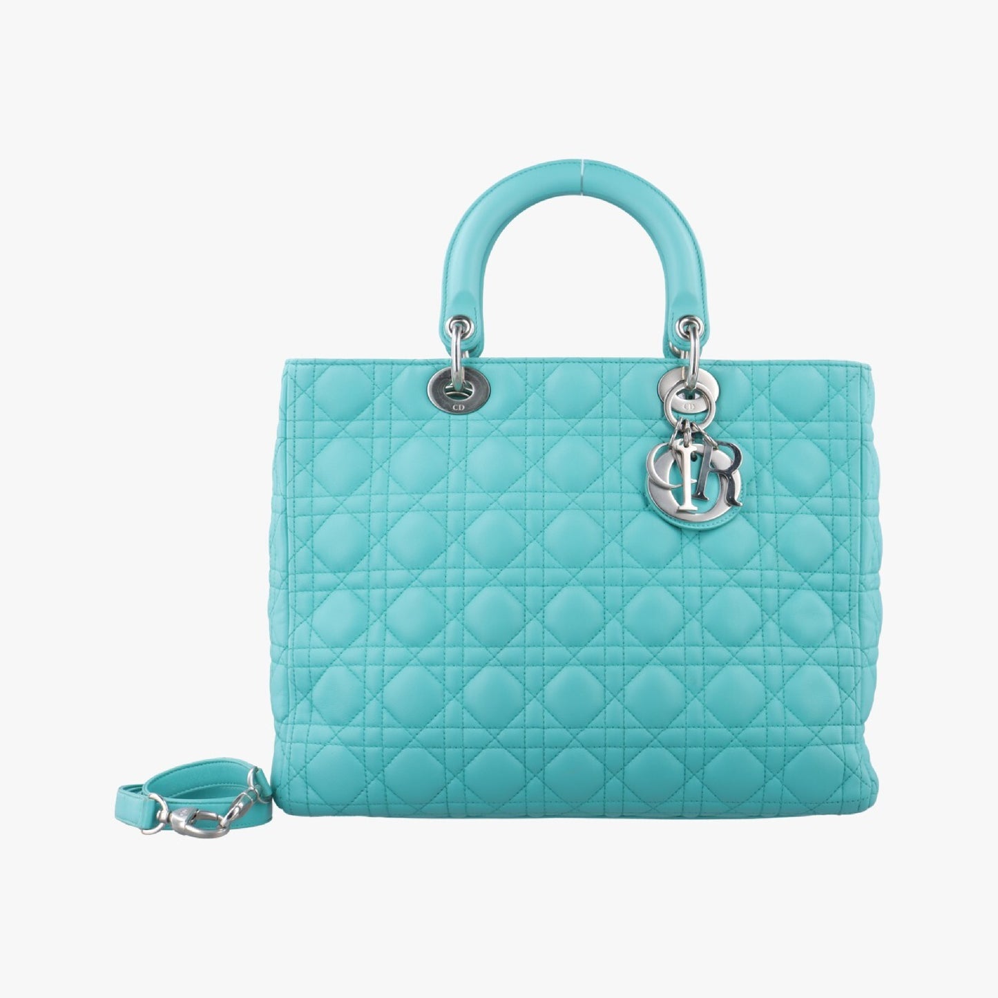 Dior Lady Dior Lady Dior Blue Lambskin Shoulder Bag 01-MA-1121