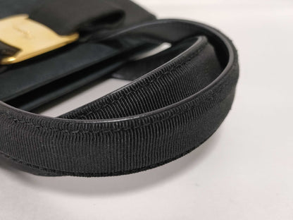 Salvatore Ferragamo Vara Vara Suede Handbag with Gold Hardware BA214178