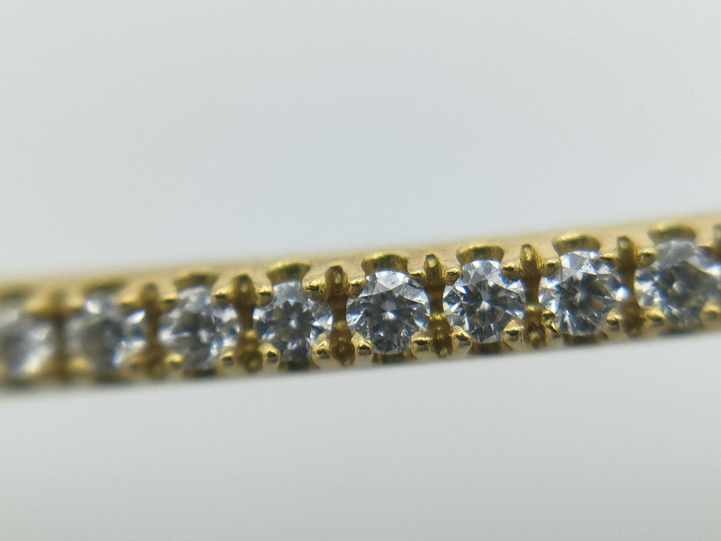 Tiffany & Co. T Smile Diamond Bracelet/Bangle in Yellow Gold and AU750, 2.6g 