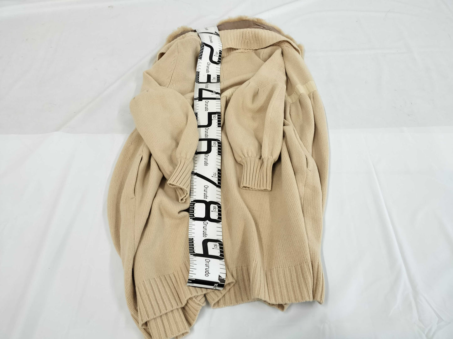 FOXEY FOXEY 100% Cashmere and Chinchilla Fur Knit Coat, Size 40, Cardigan