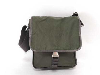 PRADA Nylon Prada Shoulder Bag with Triangle Logo