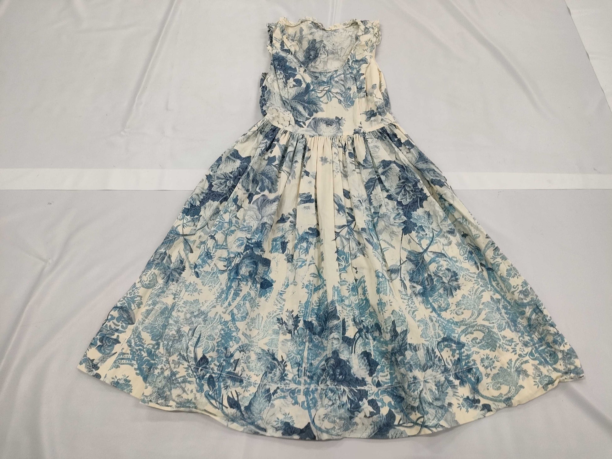 Miu Miu MIUMIU Dress, Gathered Pleated Floral Print, Size 38