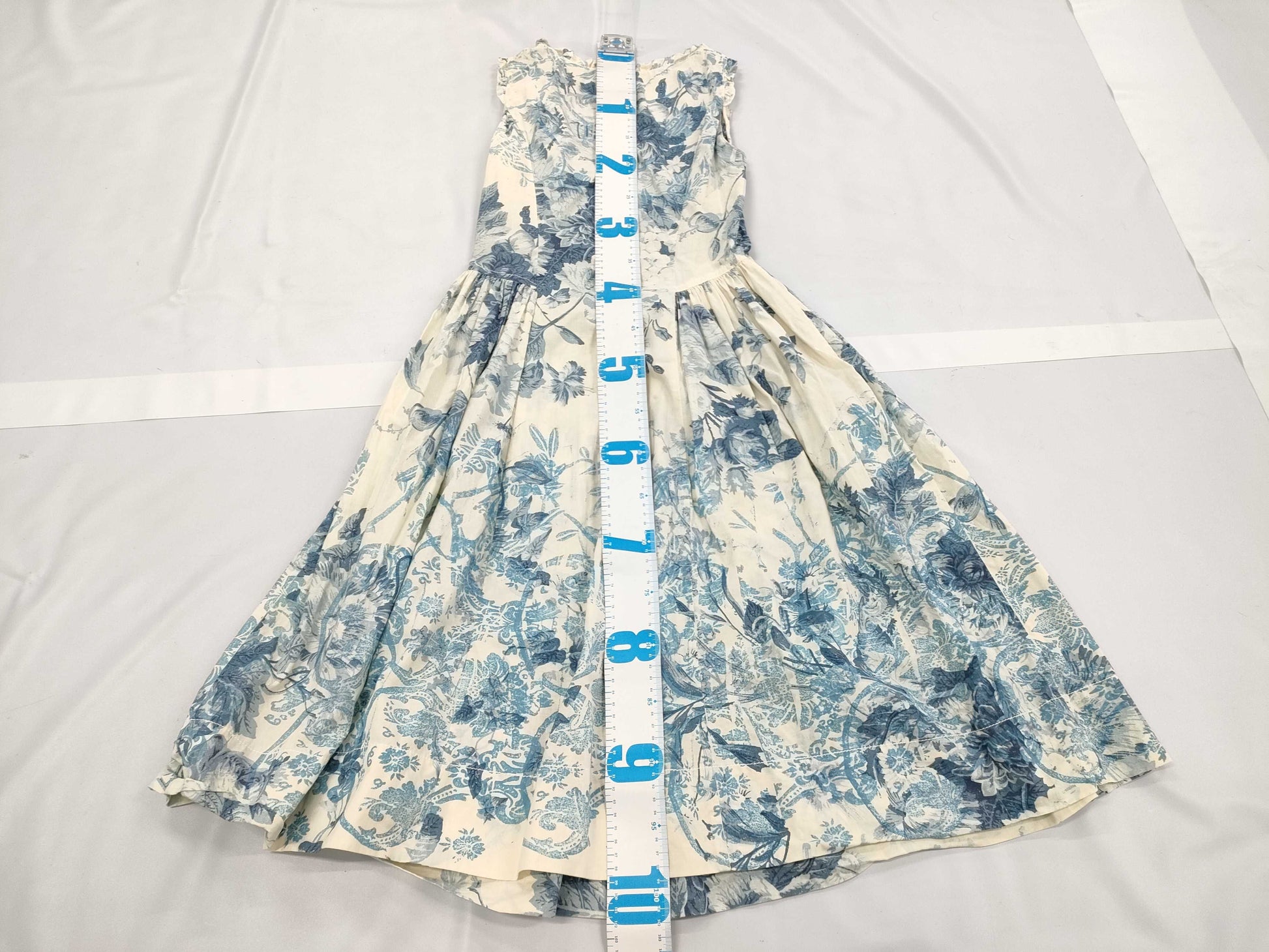 Miu Miu MIUMIU Dress, Gathered Pleated Floral Print, Size 38