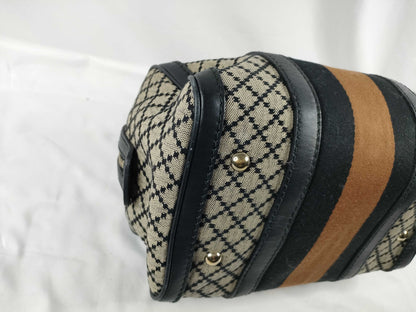 GUCCI GUCCI Sherry Line Beige x Black x Brown Fabric x Leather 269876 A010560811 Boston Bag Second Bag