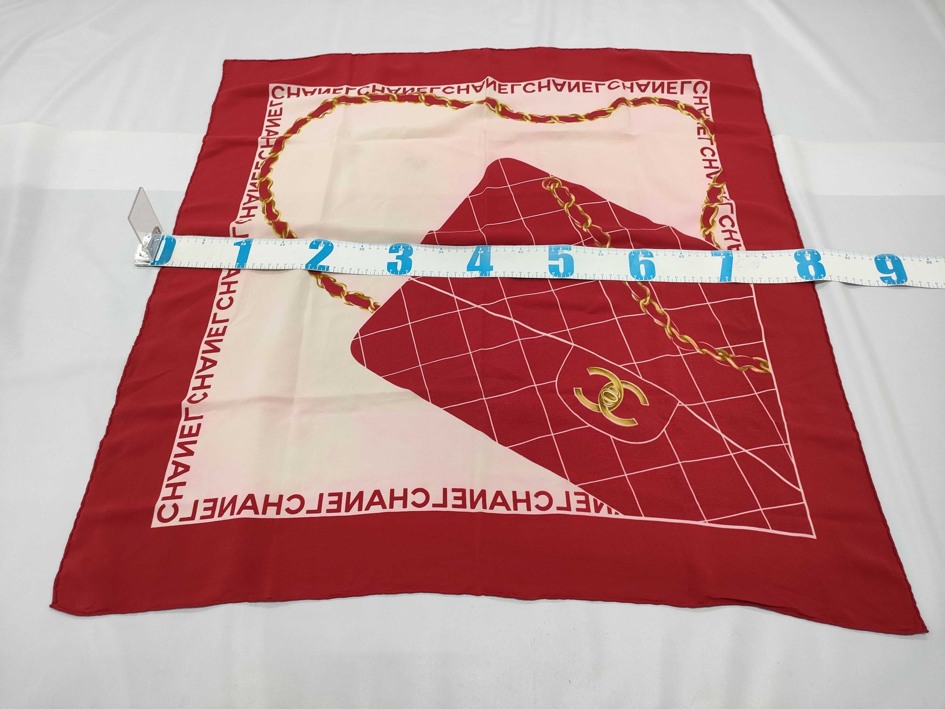 CHANEL CHANEL Bag Motif Silk Scarf Red Other Accessories Scarves