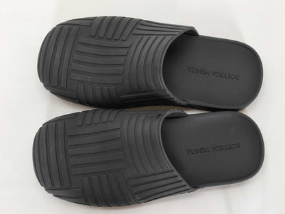 BOTTEGA VENETA Black Rubber Sandals