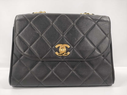 CHANEL Lambskin Matelasse Chain Hand Shoulder Bag