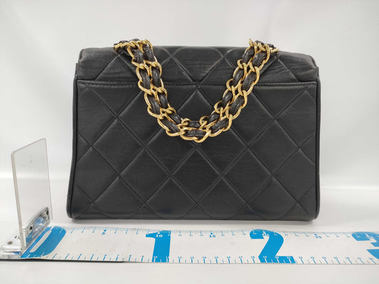 CHANEL Lambskin Matelasse Chain Hand Shoulder Bag