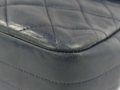 CHANEL Matelasse Lambskin Chain Shoulder Bag, Navy