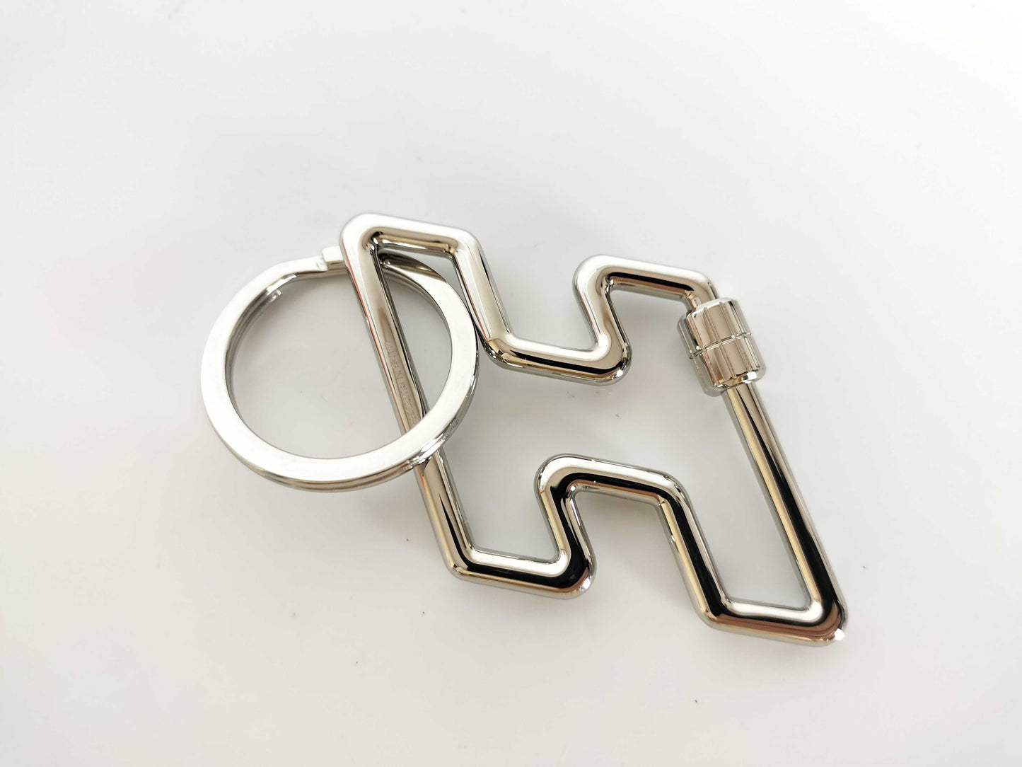 HERMES Keychain H To Speed ​​Silver Hardware HERMES Keyring Key Case Keychain