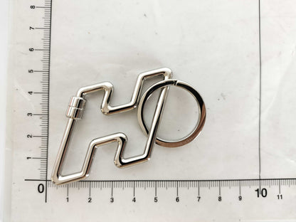 HERMES Keychain H To Speed ​​Silver Hardware HERMES Keyring Key Case Keychain