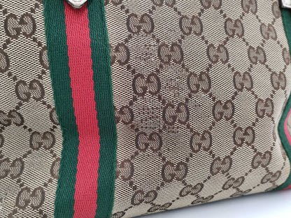 GUCCI GG Canvas Sherry Line Tote Bag