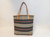 BURBERRY Border Canvas Leather Hand Tote Bag