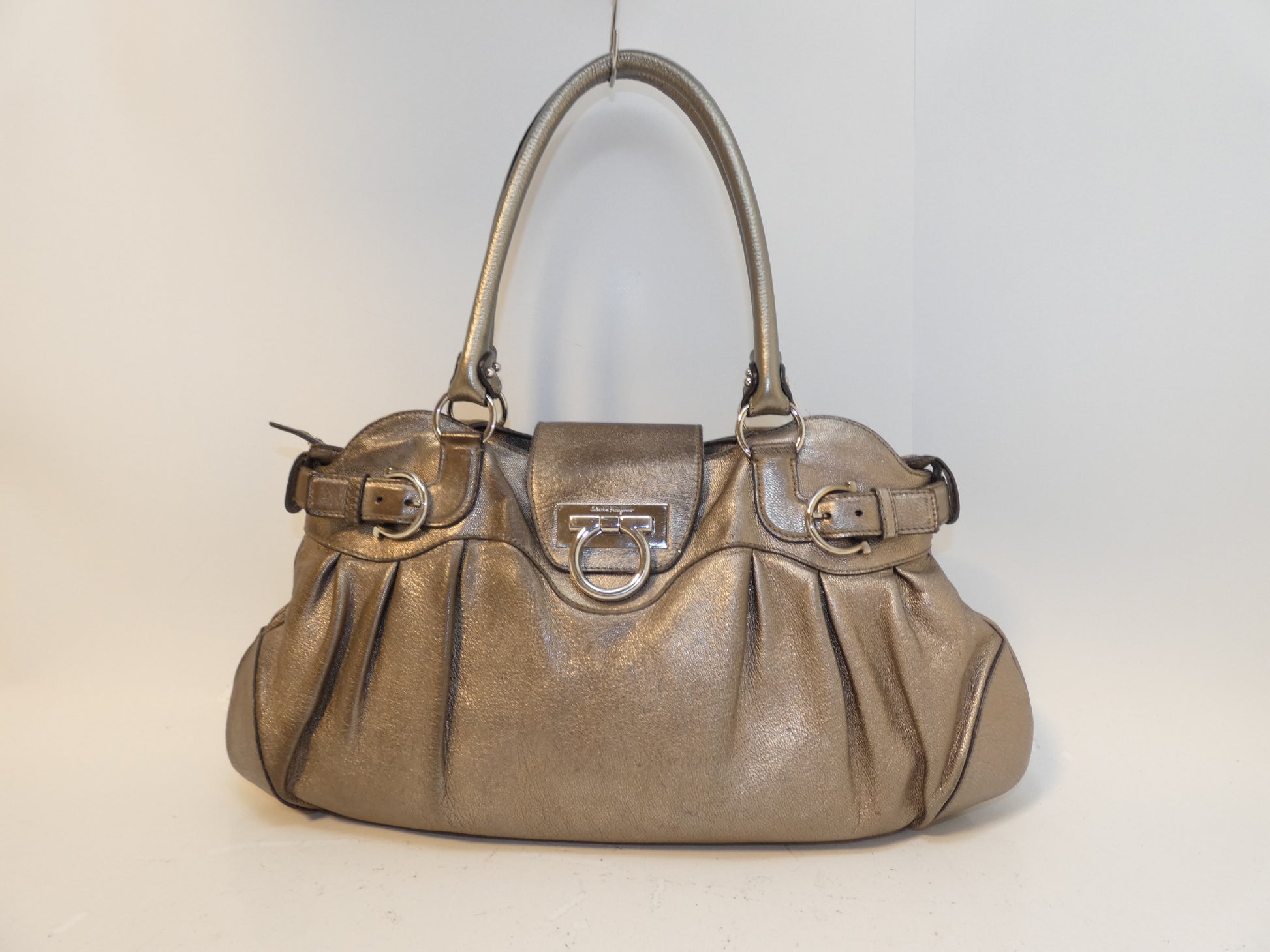 Salvatore Ferragamo Gancini Leather Handbag