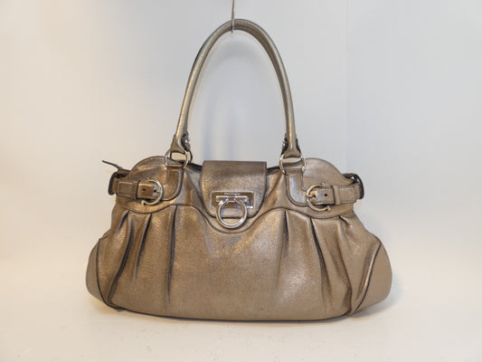Salvatore Ferragamo Gancini Leather Handbag